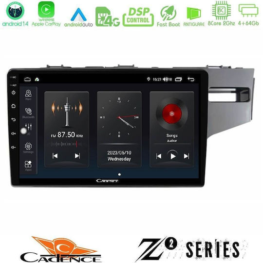 Cadence Автомобилна Аудио Система За Honda Jazz 2013-2020 (Bluetooth/USB/Вграден Wi-Fi/GPS/Apple CarPlay/Android Auto) С Touch Screen 9"