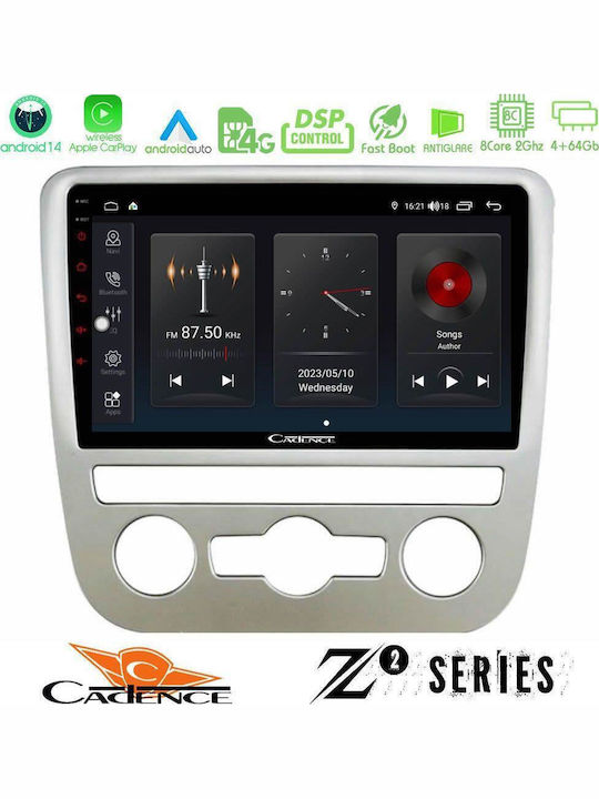 Cadence Ηχοσύστημα Αυτοκινήτου για Volkswagen Scirocco 2008 – 2014 με A/C (Bluetooth/USB/WiFi/GPS/Apple-Carplay/Android-Auto) με Οθόνη Αφής 9"