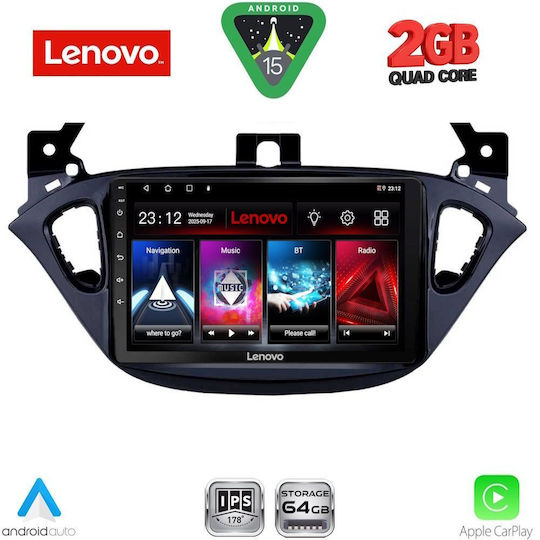 Lenovo Автомобилна Аудио Система за Opel Adam / Corsa 2014-2019 (Bluetooth/USB/WiFi/GPS/Apple CarPlay/Android Auto) с Touch Screen 9"