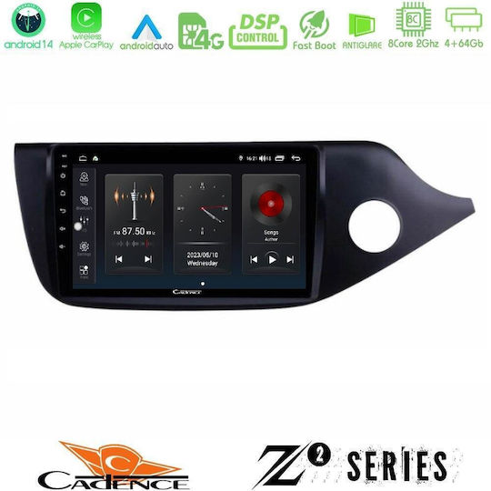 Cadence Автомобилна Аудио Система за Kia Ceed / ProCeed 2013-2017 (Bluetooth/USB/WiFi/GPS/Apple CarPlay/Android Auto) с Touch Screen 9"