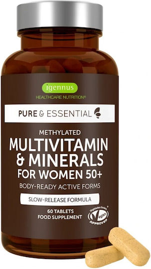 iGennus Multivitamin Multivitamin for Energy Immune Support and Nervous System Pure Suitable for Adults 50+ 2 Tablets 60 Capsules
