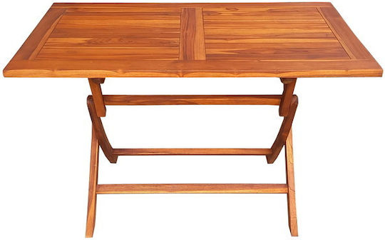 Outdoor Table from Teak Foldable Teak 120x70x75cm