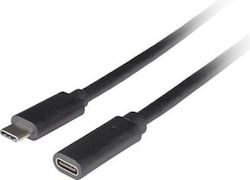Lanberg USB 3.2 USB-C male - USB-C female 100W 1.5m (CA-USBE-20CC-0015-BK)