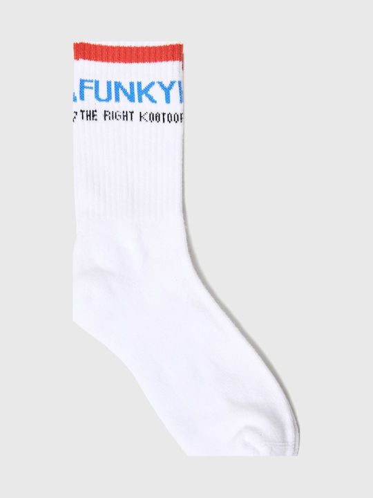 Funky Buddha Women's White Socks