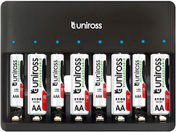 Uniross UCU006 USB Battery Charger 8 AA/AAA Size Batteries