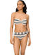 Set Bikini Push Up Striped Beige