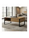 Central Bendon Metal Coffee Table Light Walnut W100xD60xH44.5cm