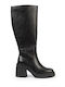 Damenstiefel mit Hochhack Schwarz TW B23306-26 Schwarz