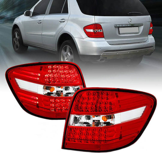 Taillights Set Mercedes-Benz ML W164 05-08 Led Red Crystal Eagle Eyes
