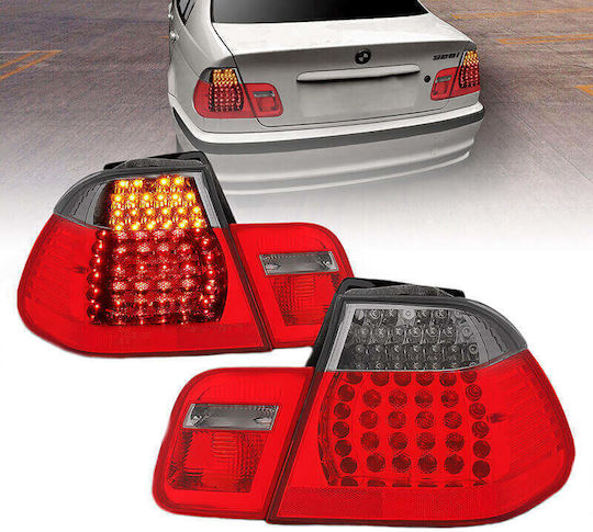 Πισινά Φανάρια Set Bmw 3 E46 Sedan 01-05 Led Κόκκινο Φιμέ Eagle Eyes