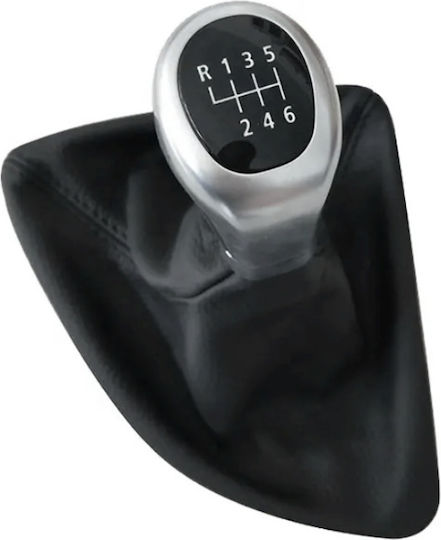 Shift Knob Gear Lever Boot Bmw Series 1 E87 E81 E82 E88 6 Speeds Chrome Black Cgk3217