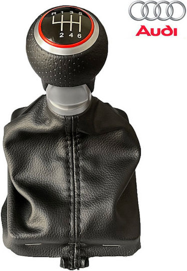 Carro Shift Knob Gear Lever Boot Audi A4 B8 08-16 Audi A5 8t 07-16 Audi A6 C6 04-11 Audi Q5 8r 08-17 6 Speeds Black Gk3243