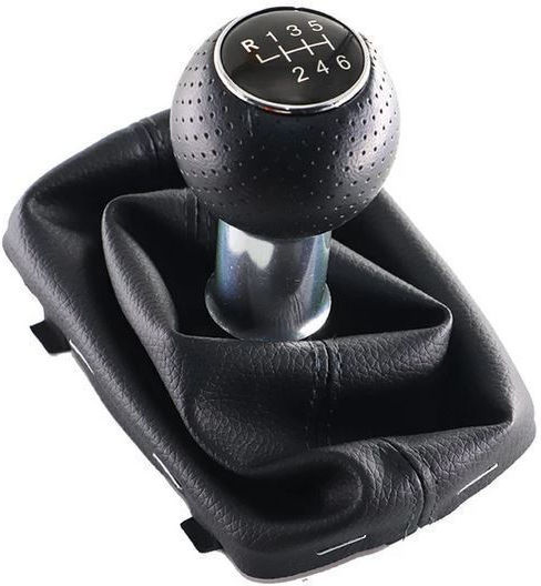 Carro Shift Knob Gear Lever Boot Audi A4 B6 02-08 Audi A4 B7 04-08 6 Speed Black Cgk0203