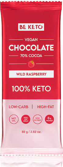 Beketo Vegan Keto Chocolate Raspberry No Sugar Mct 80g