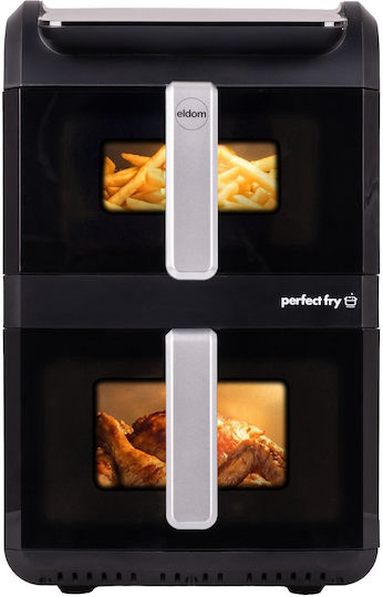 Eldom Air Fryer με Διπλό Αποσπώμενο Κάδο 10lt Μαύρο FR300