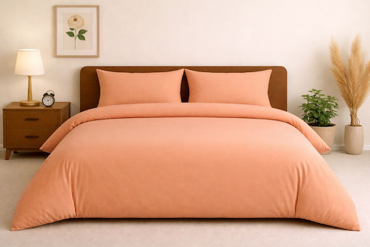 Set Tagesdecken Übergröße Baumwolle Orange 220x240cm 3Stücke