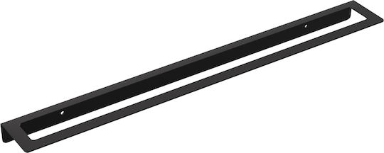Imex Single Wall-Mounted Bathroom Rail with Screws 50x6.5cm Black