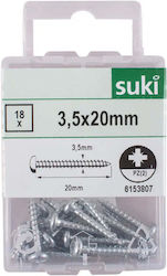 Suki Винт с Диаметър M3.5 и Дължина 20mm 18 Бройки Suki Винт с Диаметър M3.5 и Дължина 20mm 18 Бройки