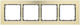 Deco Universal Quadruple Frame Brushed Aluminum Frame Brass Color Bottom Graphite 8-11-dra-4