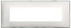 7-module Frame Classia Legrand White Chrome