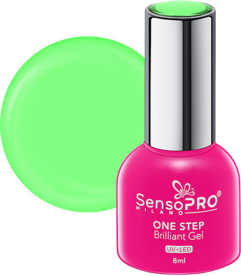 Ojă Pentru Unghii Cu Gel Semi-permanentă Strălucitoare One Step Sensopro Milano 8ml Glazură Verde #105