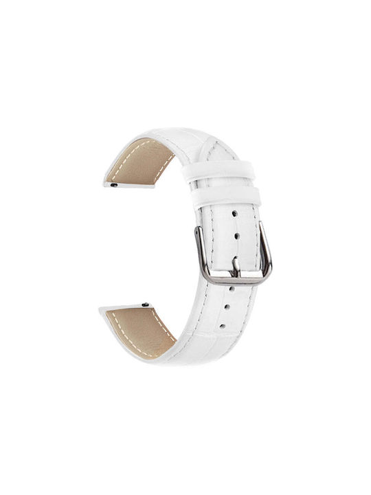 Trender Λουράκι Δερμάτινο Λευκό (Universal 20mm)