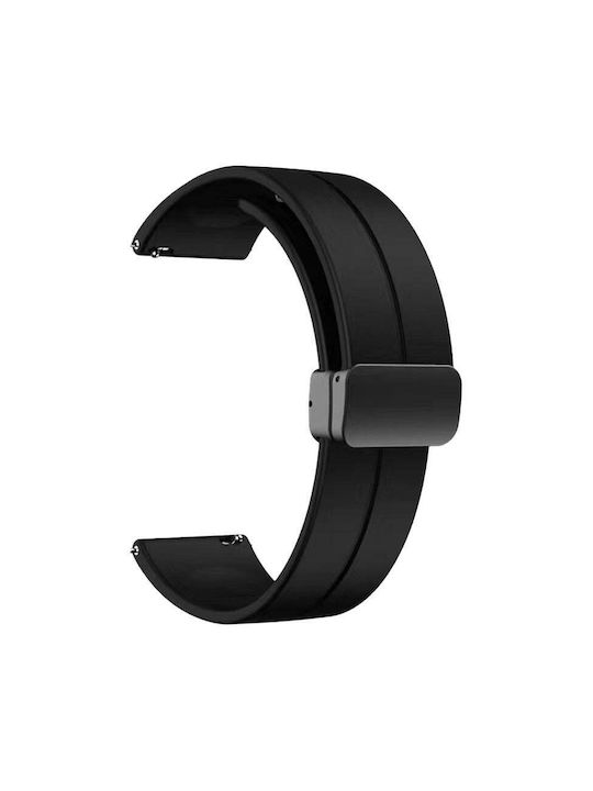 Trender Λουράκι Σιλικόνης Μαύρο (Universal 20mm)