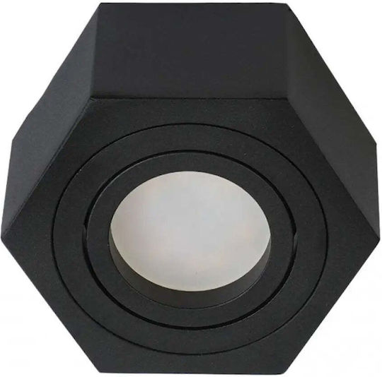 Lightex Σποτ με Ντουί GU10 σε Μαύρο Χρώμα