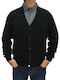 Men's Knitted Cardigan with Buttons Black