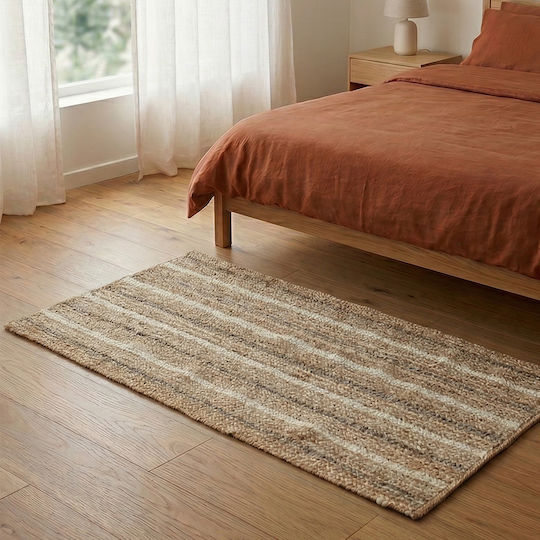 Ravelia Rectangular Summer Jute Beige Rug 70x140cm
