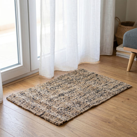 Ravelia Rectangular Jute Beige Rug 60x90cm