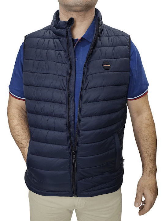 Ärmelloses Puffer Jacke Marineblau