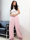 Дамска Широка Панталона Baby Pink