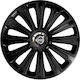 Car Wheel Hubcaps Versaco 15" Trend Rc Black Cbx 3d Metal Logo Volvo 4 Pieces