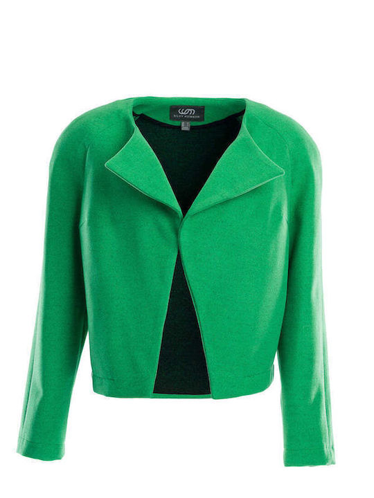Silvy Rowson Kurzes Damen Blazer Grün