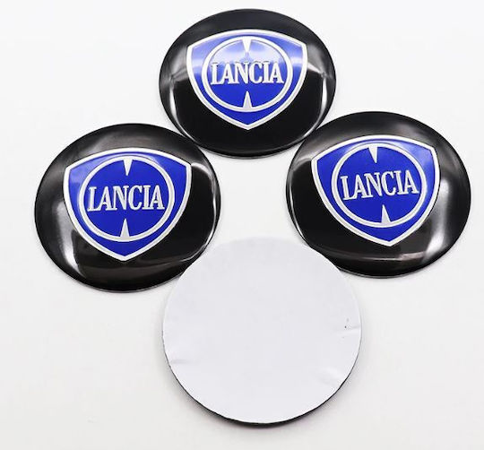 Αυτοκόλλητα Κέντρου Ζαντών Lancia Σμάλτο 55mm Set 4 Τεμάχια