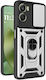 Case Motorola Moto G06 Bodycell Armor Slide Durable Camera Cover & Metallic Ring Holder Silver 5206015084799