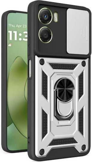 Case Motorola Moto G06 Bodycell Armor Slide Durable Camera Cover & Metallic Ring Holder Silver 5206015084799