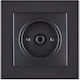 Tv Socket Edge Black Nilson Alegra