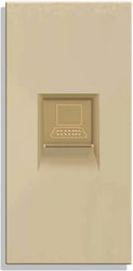 Rj45 Socket 1/2 Module Mechanism Gold Luxon Rj45 Socket 1/2 Module Mechanism Gold Luxon