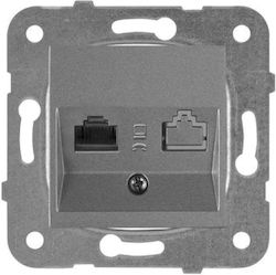 Mecanism Priză Rețea Rj45 Cat 5e Pentru Computer Panasonic Karre Plus Mecanism Priză Rețea Rj45 Cat 5e Pentru Computer Panasonic Karre Plus