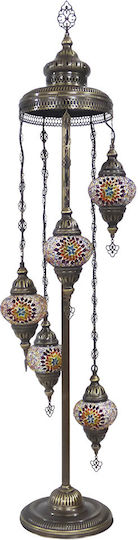 Heronia Floor Lamp H140xL30cm with Socket for E14 Bulb Bronze
