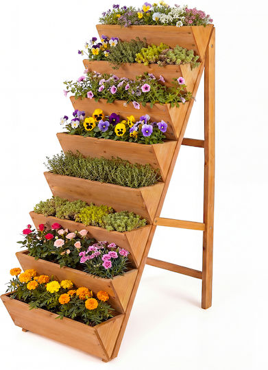 Costway Holzblumenkasten Orange 149,5x60x100cm