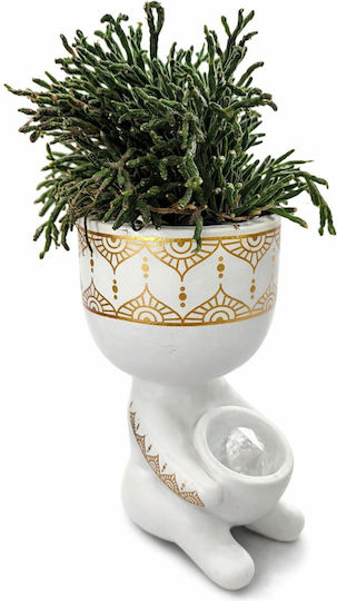 Seated Figure Planter Rhipsalis H:17cm W:7cm