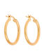 Senza Silver Hoops Earrings Gold Plated
