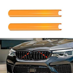 Διακοσμητική Λωρίδα Μπροστινής Μάσκας Bmw Σειρά 1 2 3 F01 F02 F03 F04 08-15 F06 12-18 F07 09-17 F10 F18 09-16 F11 F12 09-18 F13 11-17 F39 17-19 F48 14-19 M Sport Styling Πορτοκαλί