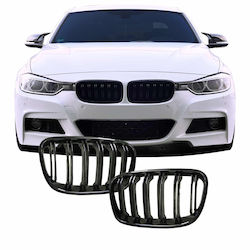 Diederichs 189825 Καρδιές Μάσκας Bmw 1 F20 F21 11-15 M4 Look Διπλή Γρίλια Μαύρο Γυαλιστερό 2 Τεμάχια
