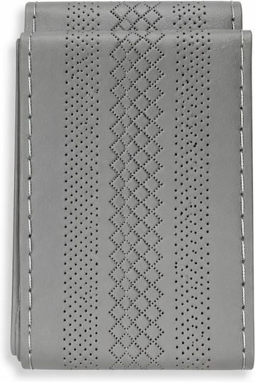 Car Steering Wheel Cover Gray Leatherette Anti-Slip Diameter 38cm Tailored Perforated Design