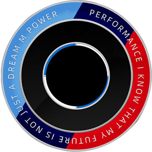 Car Brand Logo Hood Trunk Snap-On Bmw Power Performance Blue White Large 82mm