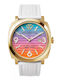 Ice Womens Watch 45mm Battery With White Metal Bracelet